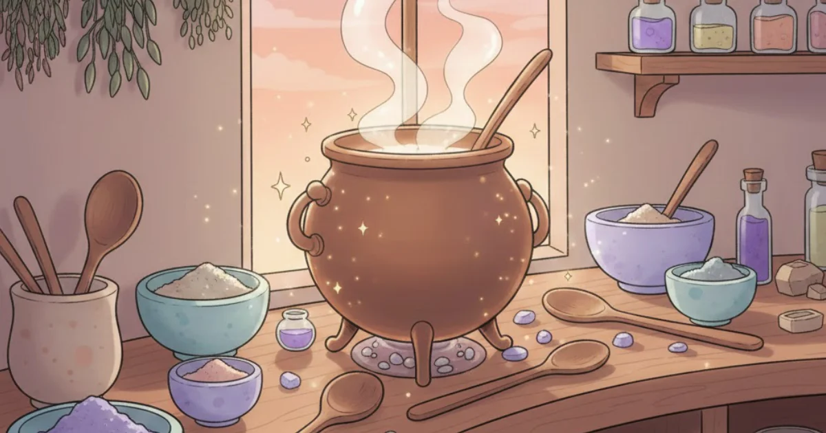 cozy alchemy shop soft tasks environment