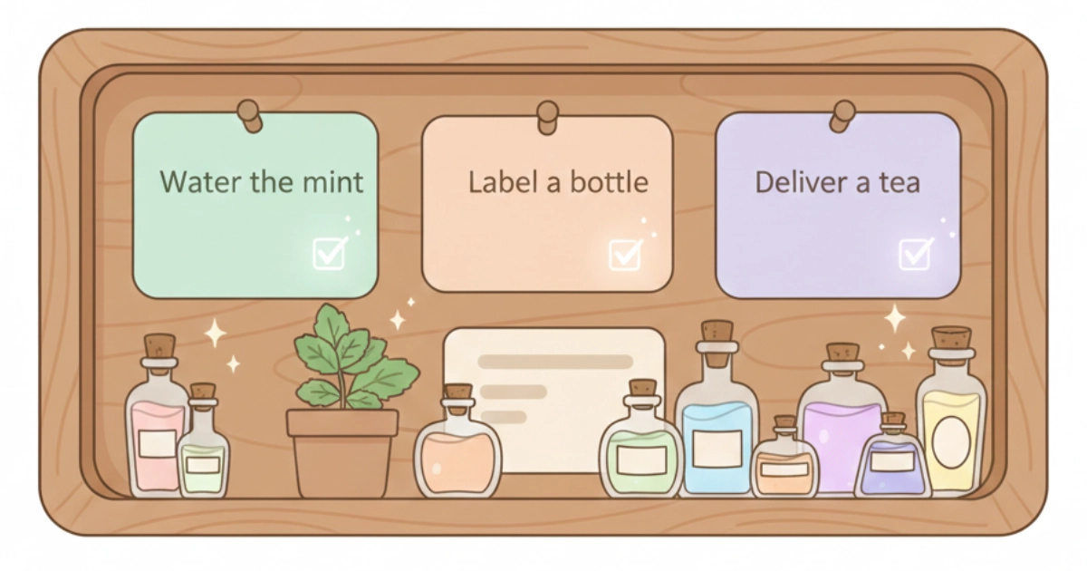 cozy games mental wellness and low-stakes goals in a calming quest list