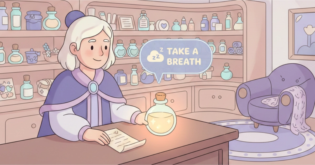 cozy games mindfulness moment with gentle feedback and calm completion