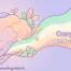 Pastel illustration of a cozy brain with a handheld game console and soft sparkles representing how cozy games reduce stress.