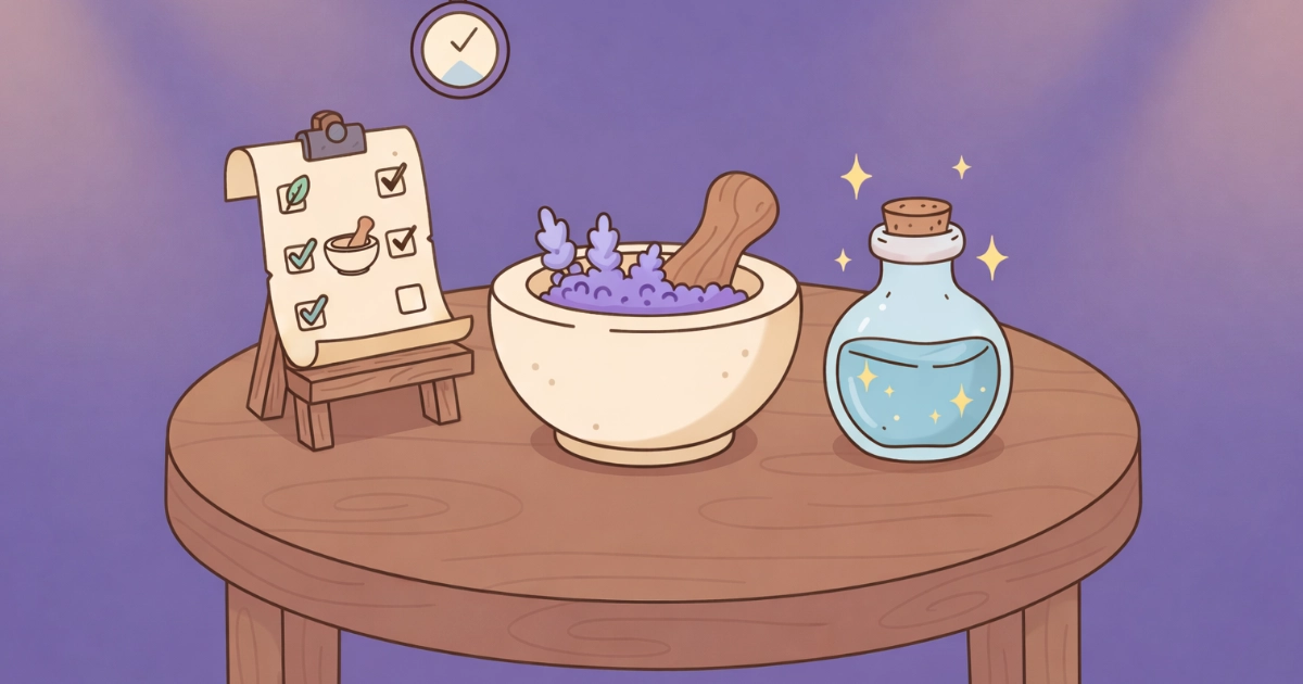 cozy games sleep low mental load soft tasks illustration