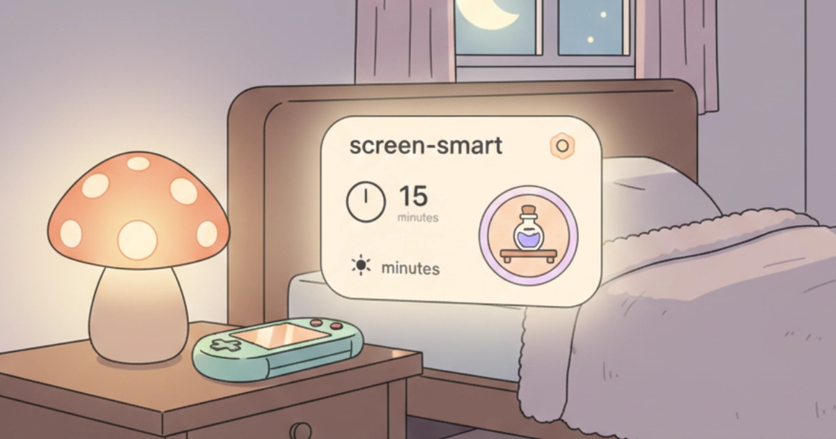 cozy games wellness routine with a short, gentle session and calm stop point