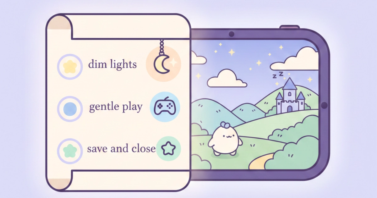evening rituals games bedtime routine checklist cozy night