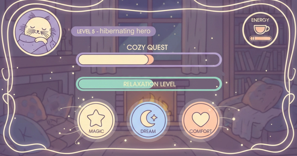 cozy games emotional regulation calm interface